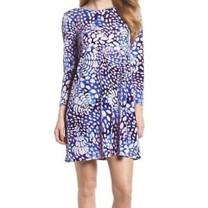Lilly Pulitzer Olive Swing Dress Beckon Blue Sparkling Grotto XXS